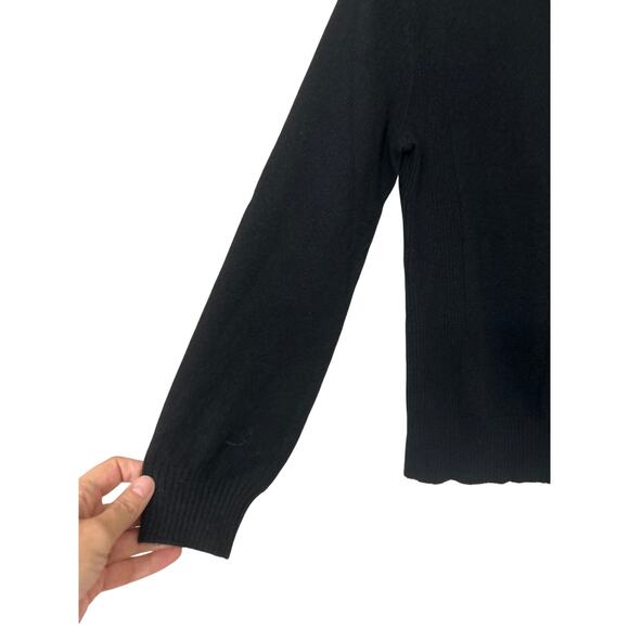 Jones New York Collection Black 100% Cashmere Turtleneck Sweater Lrg Minimalist - Picture 4 of 11